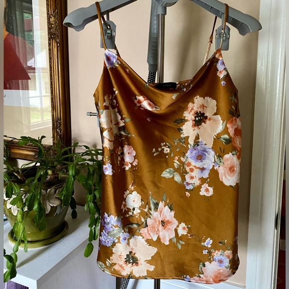 3ena Floral Cowl Neck Satin Cami - Picture 3 of 6